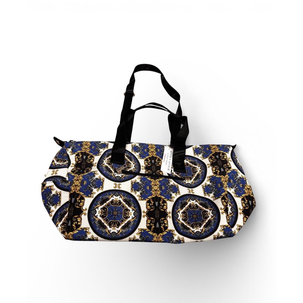 Alice + Olivia by Stacey Bendet Duffel Bag Baroque Medallion Print NWT